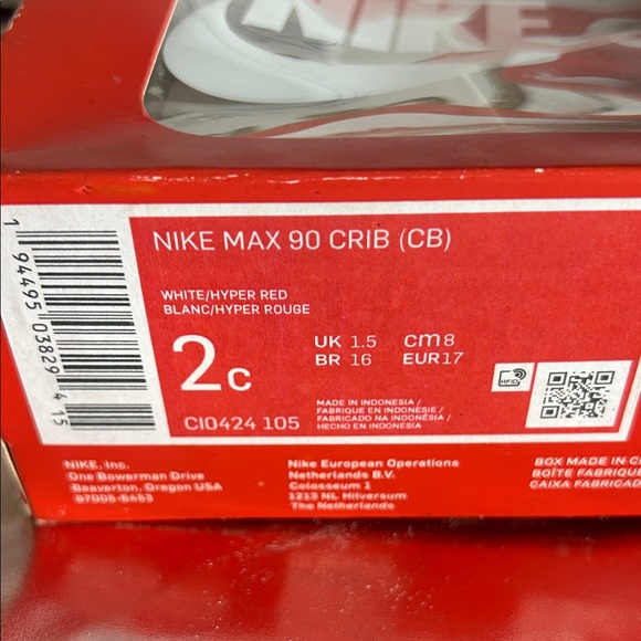 Nike Kids Red and White Sneakers #33010GA - Picture 3 of 7